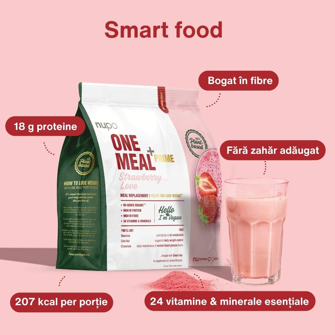 One Meal ⁺Prime Vegan Strawberry Love, 6/9 mese