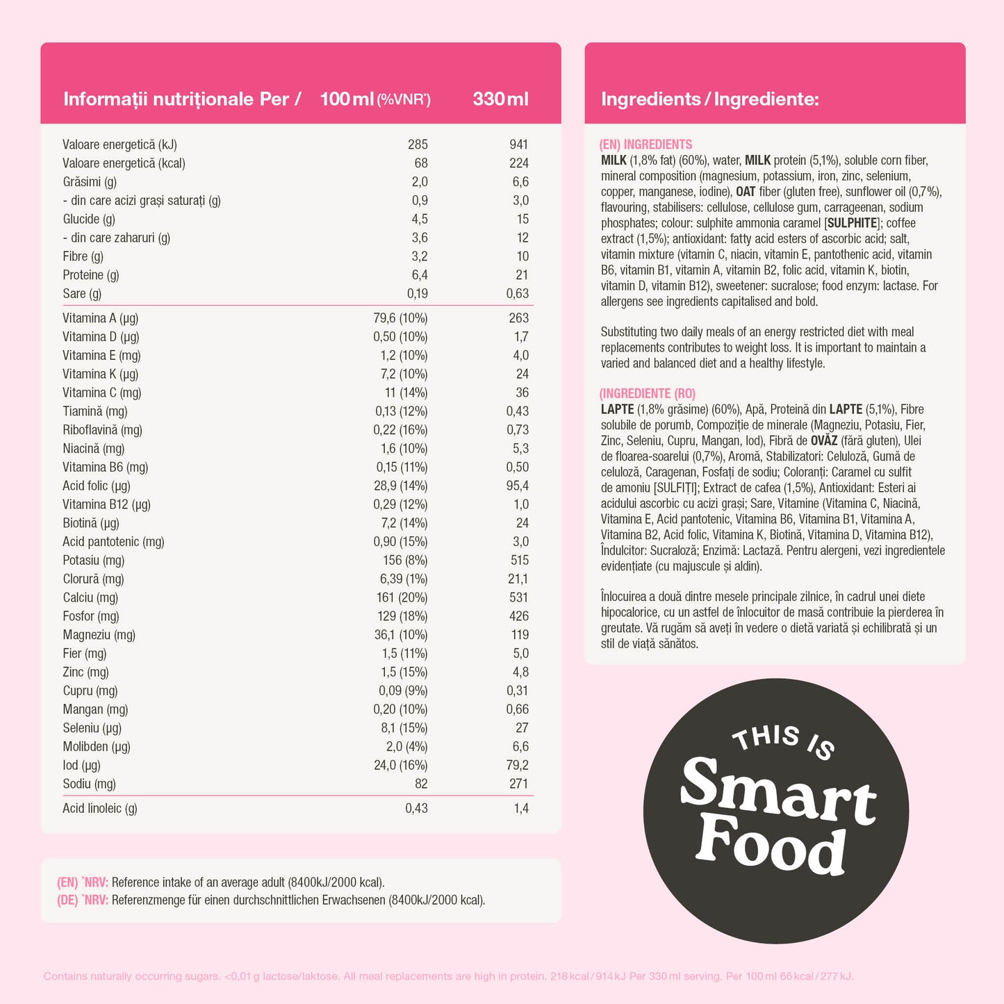 One Meal Shake Strawberry / 12 mese