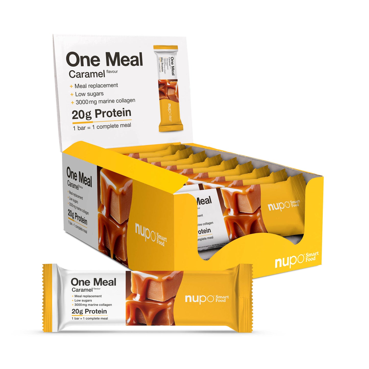 Batonul One Meal Caramel, 15 mese