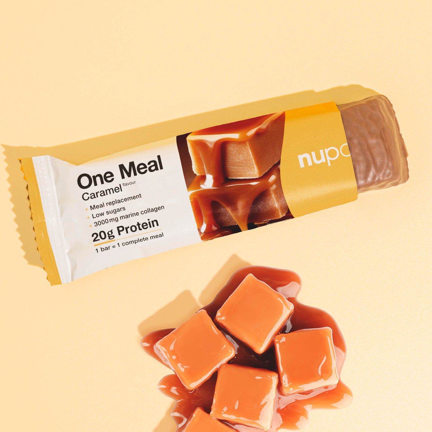 Batonul One Meal Caramel, 1 masă