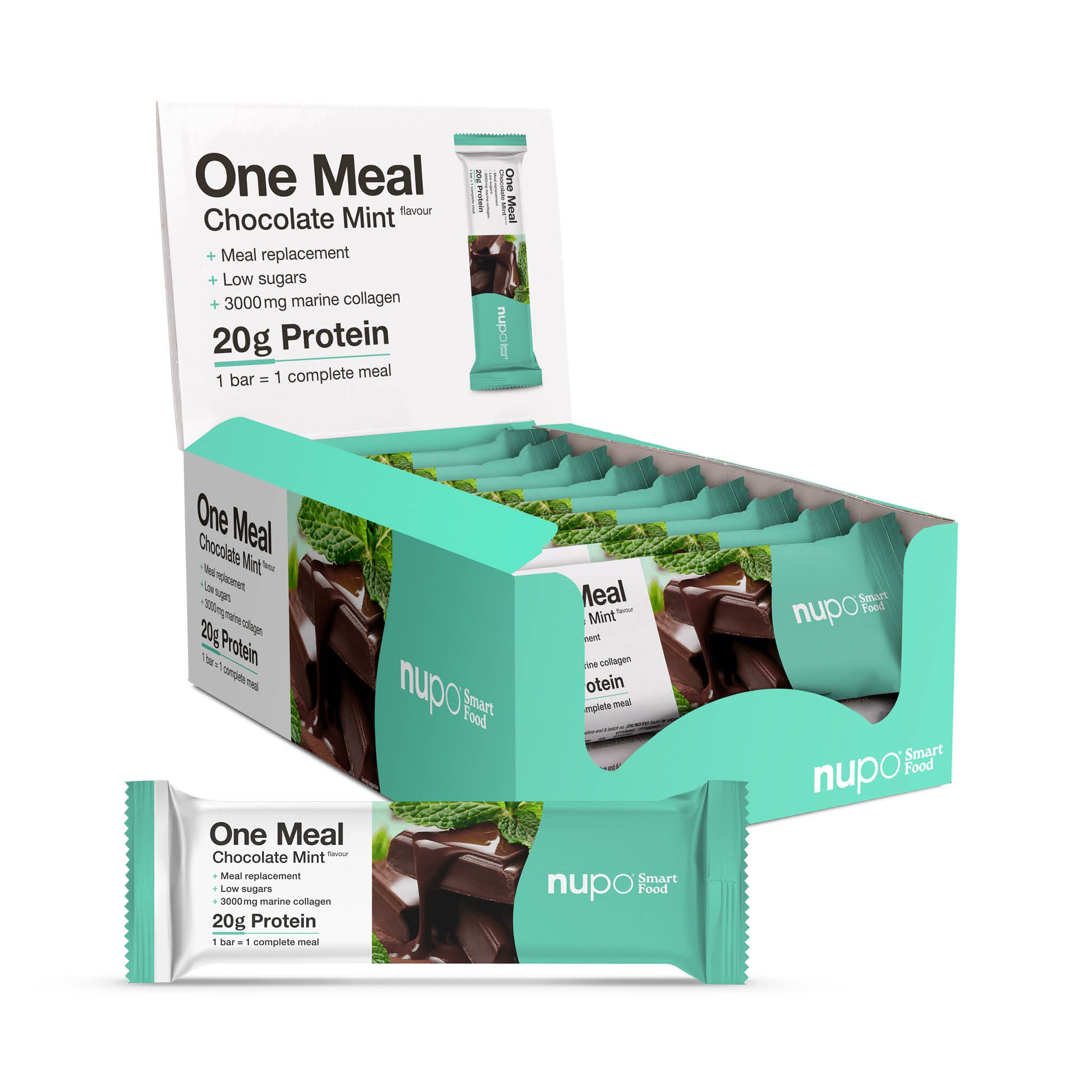 Batonul One Meal Ciocolata cu Menta, 15 mese