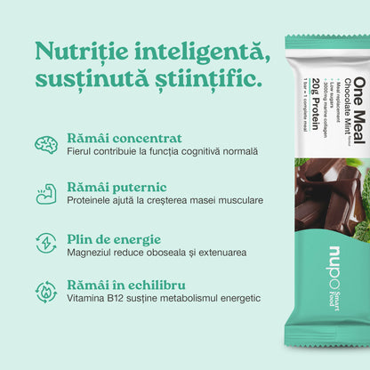 Batonul One Meal Ciocolata cu Menta Cadou
