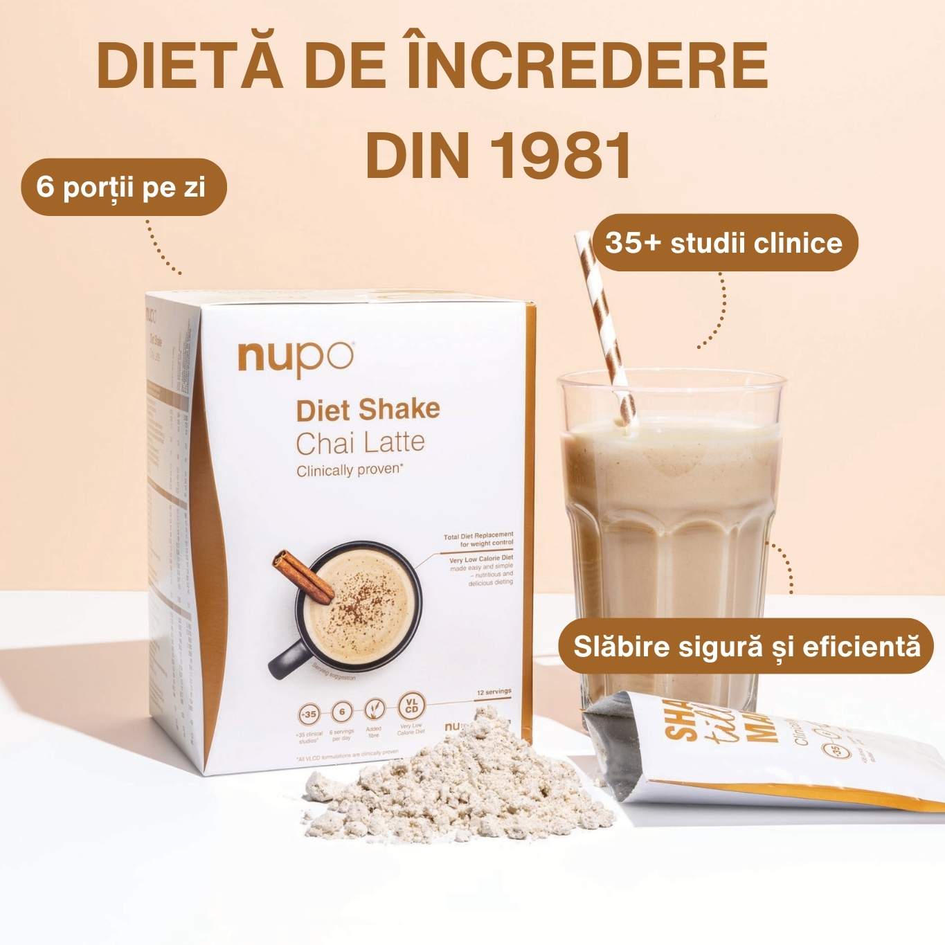 Dieta Shake Chai Latte - 12 mese