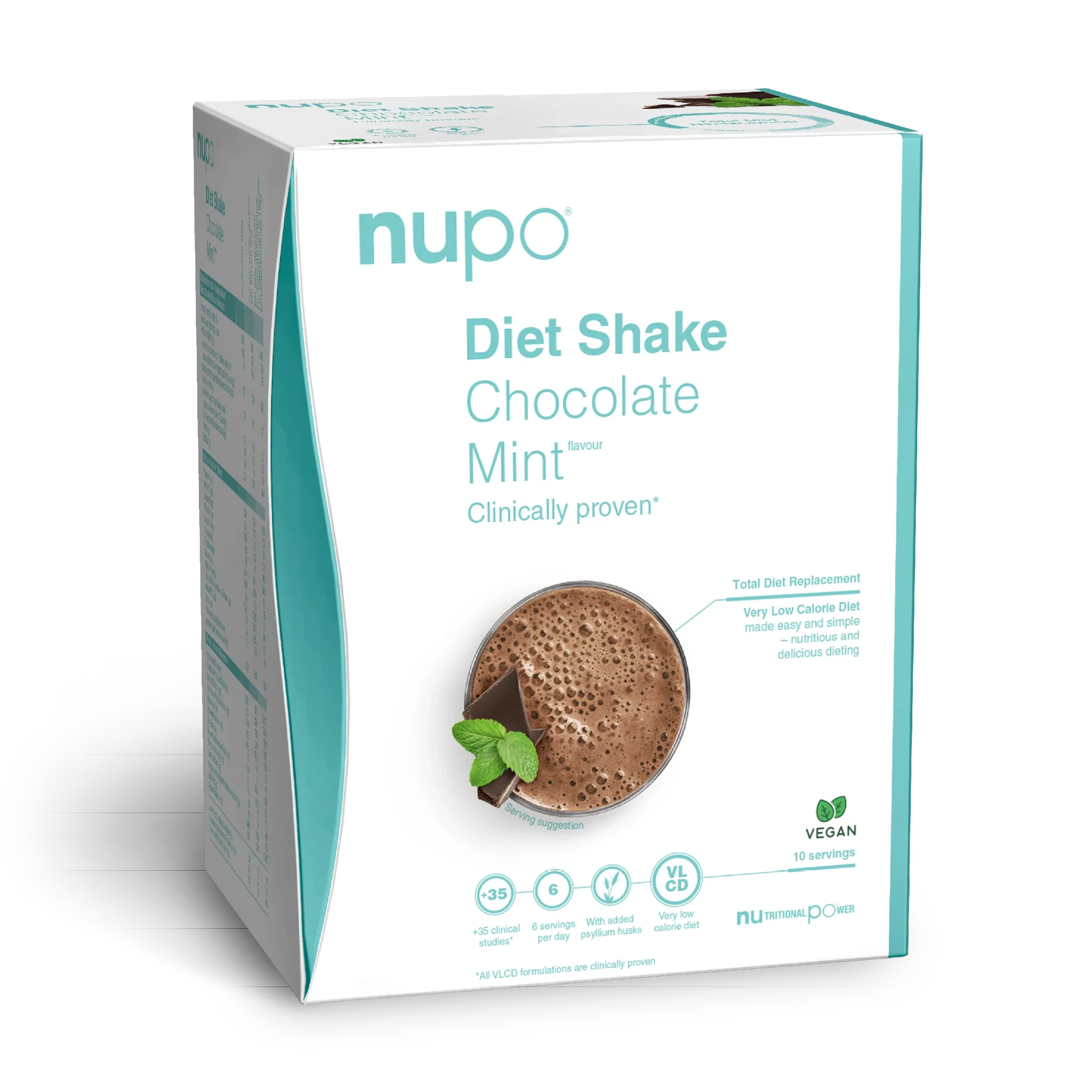 Dieta de slăbit Shake Ciocolată cu Mentă - Vegan, 10 mese