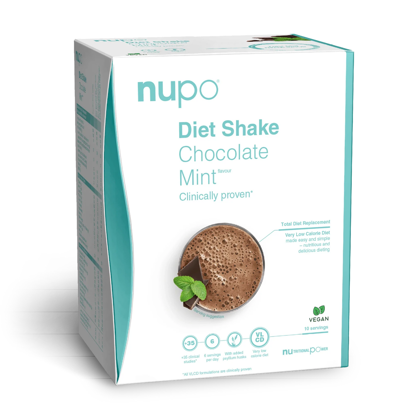 Dieta de slăbit Shake Ciocolată cu Mentă - Vegan, 10 mese