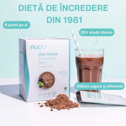 Dieta de slăbit Shake Ciocolată cu Mentă - Vegan, 10 mese