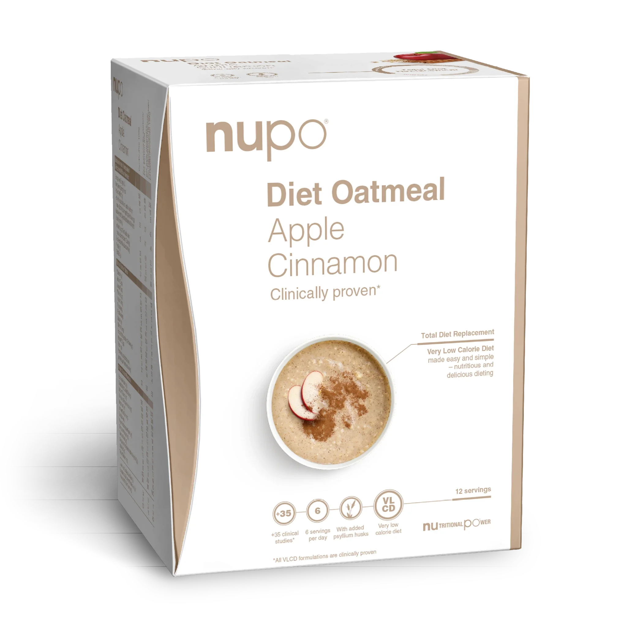 Dieta Nupo Oatmeal Fulgi de Ovăz – Mere și Scorțișoară, 12 mese