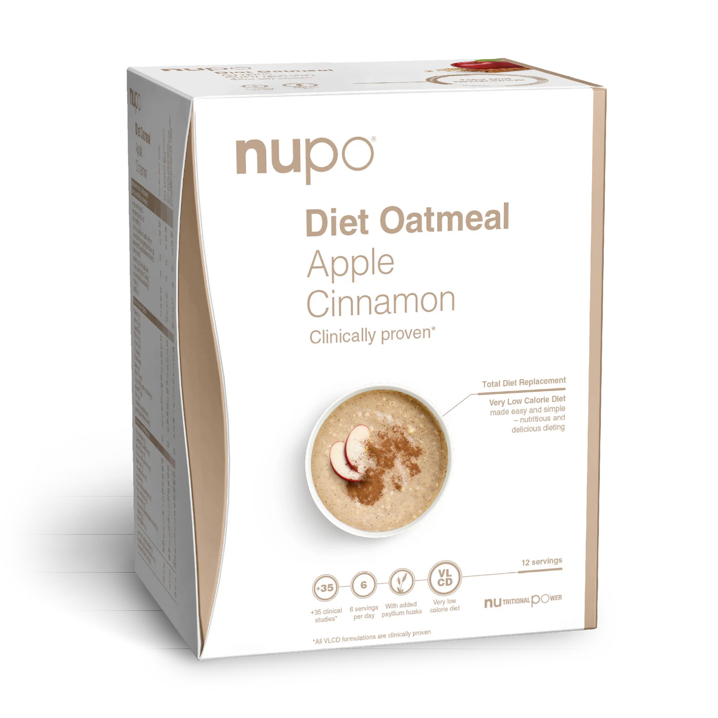 Dieta Nupo Oatmeal Fulgi de Ovăz – Mere și Scorțișoară, 12 mese