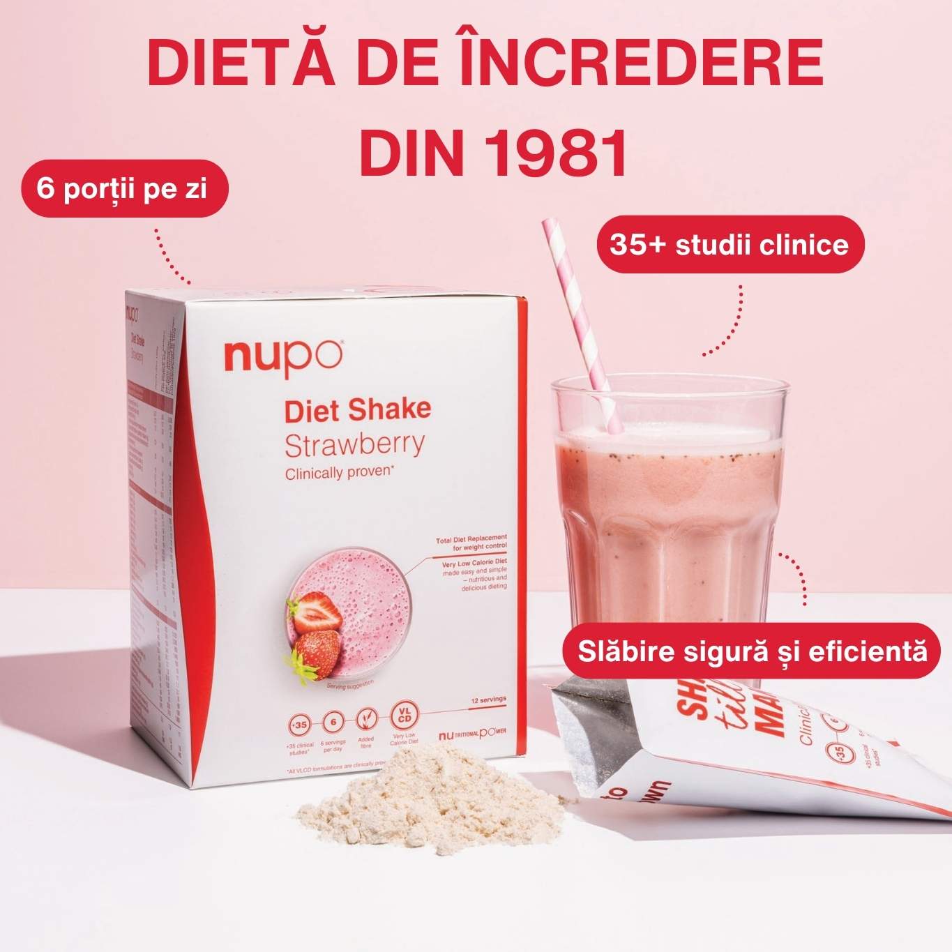 Dieta Nupo Shake Căpșuni, 12 mese