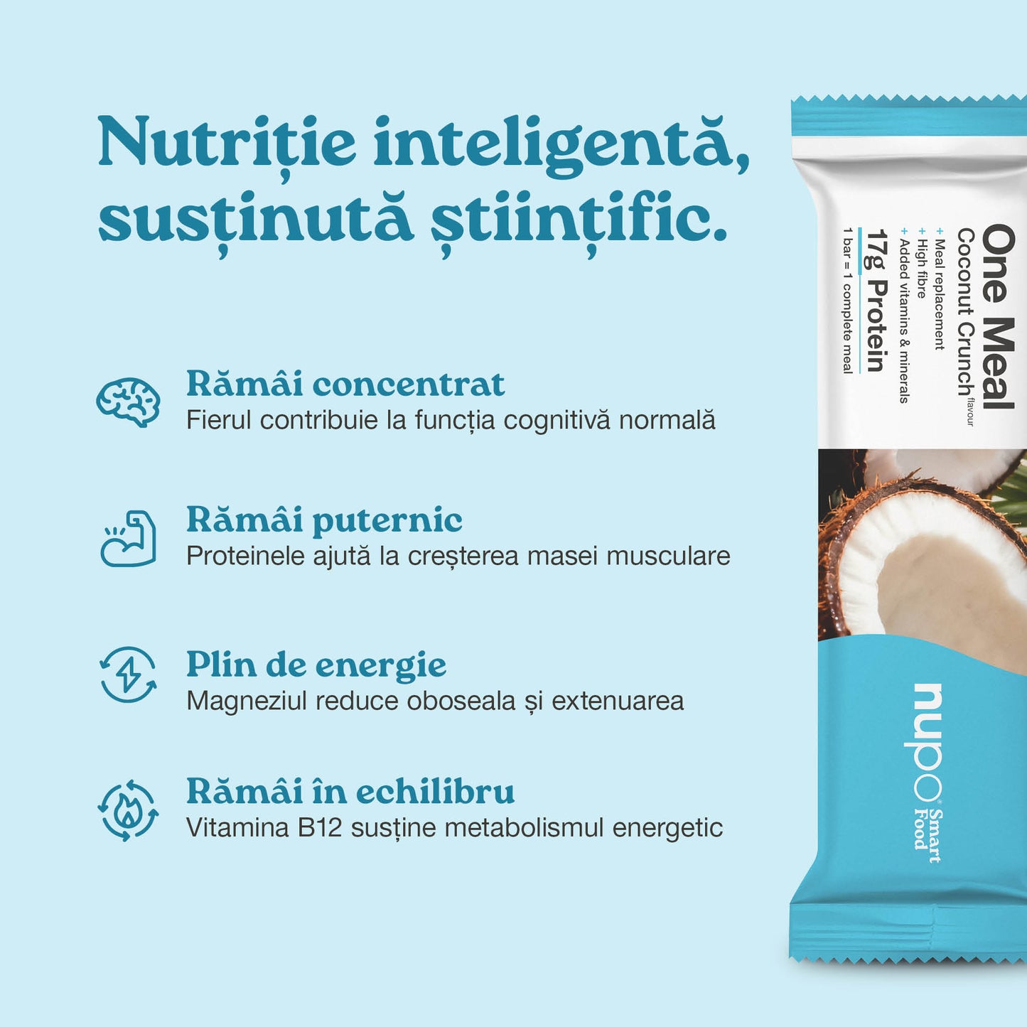 Batonul One Meal Coconut Crunch, 1 masă