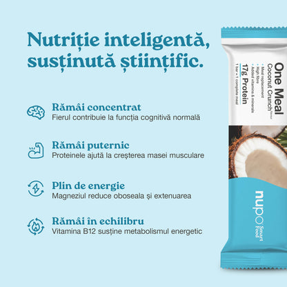 Batonul One Meal Coconut Crunch, 1 masă