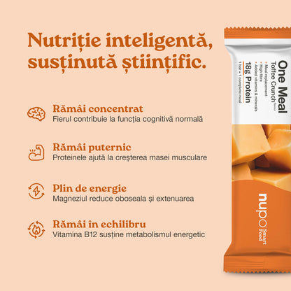 Batonul One Meal Toffee Crunch, 15 mese