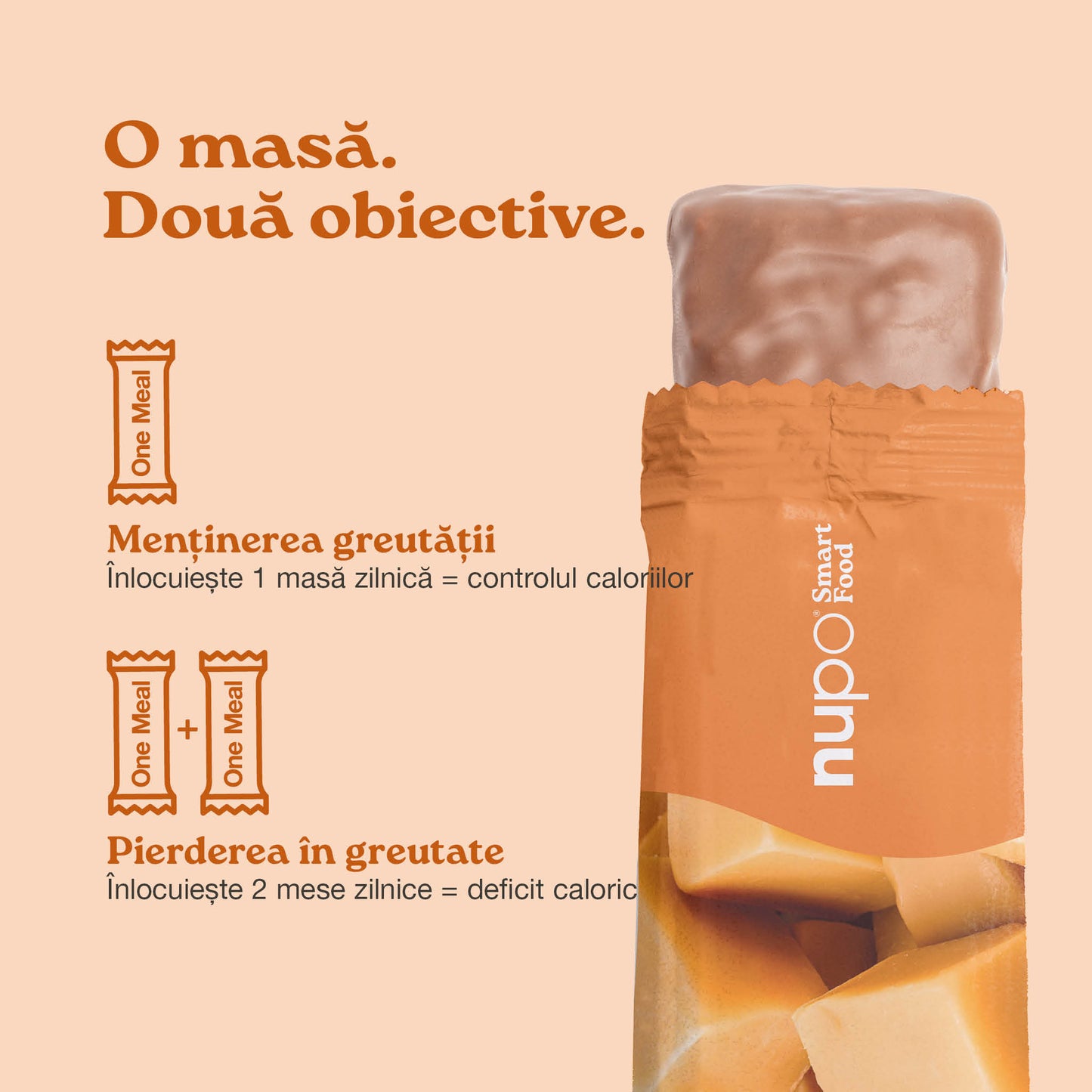 Batonul One Meal Toffee Crunch, 15 mese