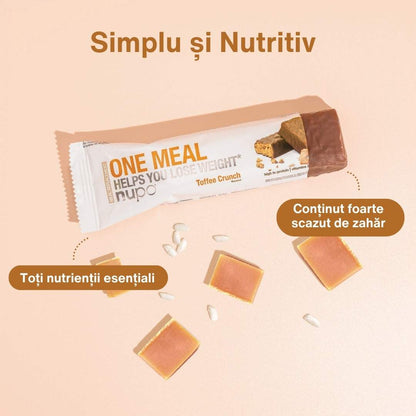 Batonul One Meal Toffee Crunch, 1 masă