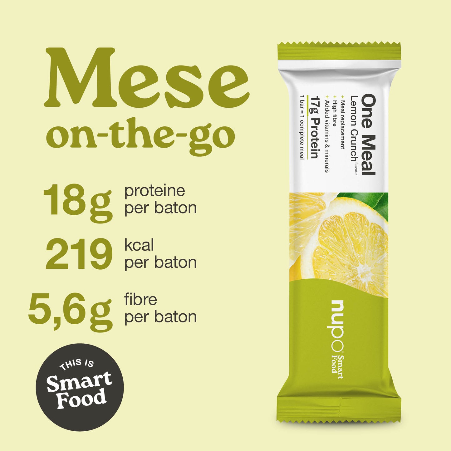 Batonul One Meal Lemon Crunch, 15 mese