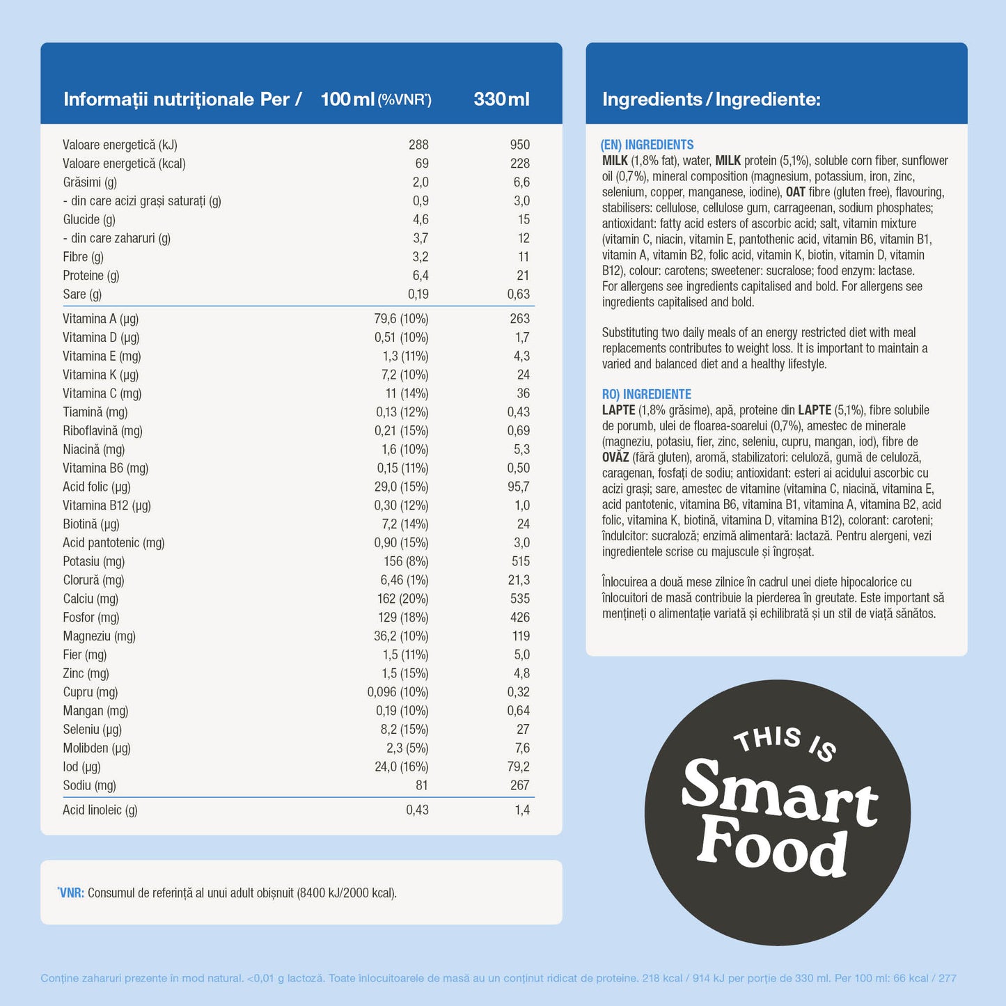 One Meal Shake Vanilie / 1 masă