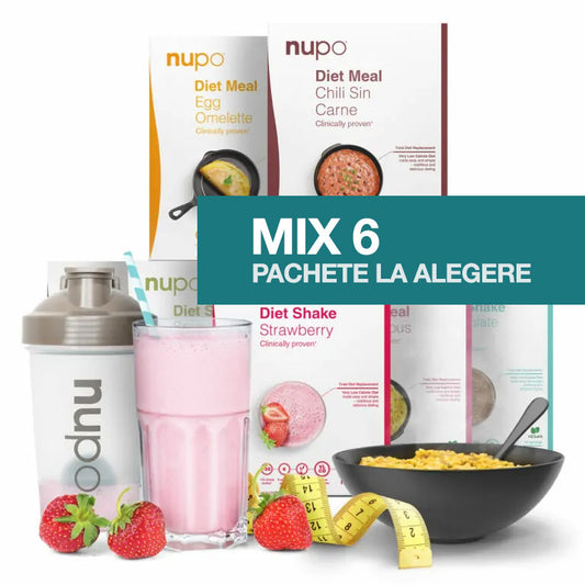 DIETA DE SLĂBIT MIX LA ALEGERE- Minim 6 pachete + shaker Nupo