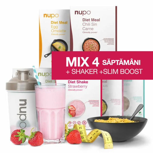 Programul de slăbit Nupo MIX 4 Săptămâni cu Slim Boost și Shaker